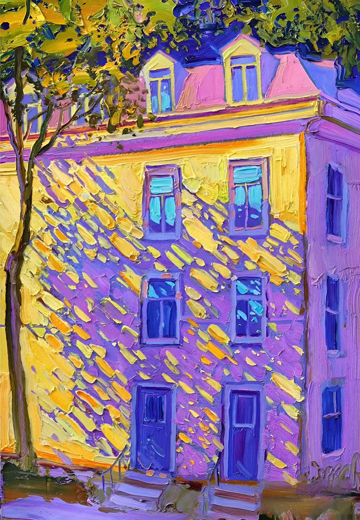 The relief architecture in the purple dream