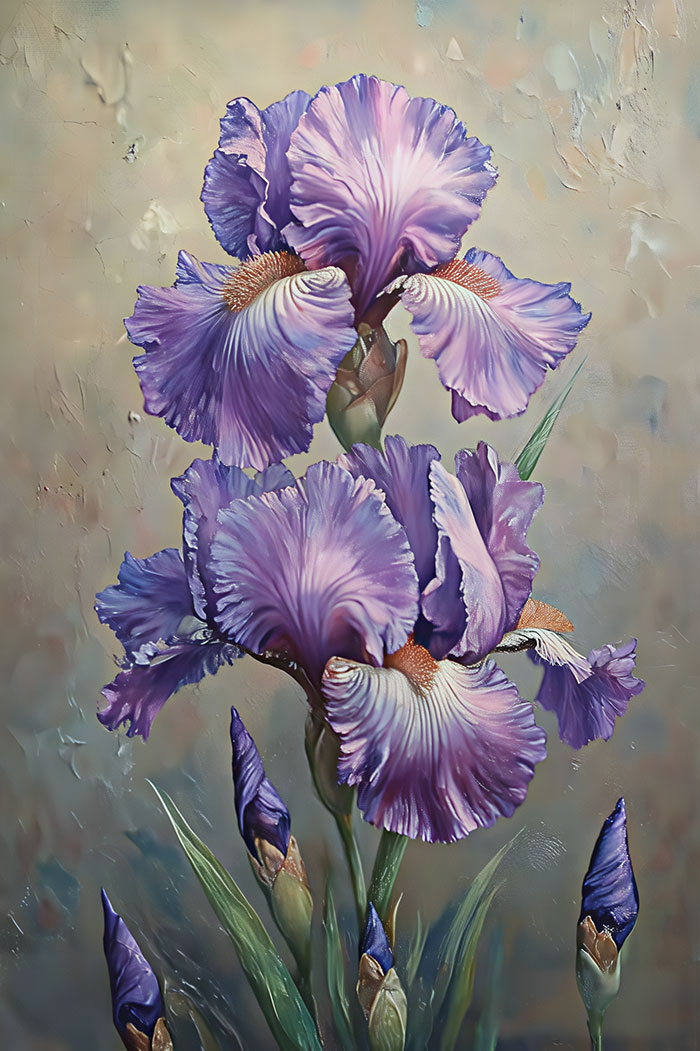 The Charm of Purple Iris