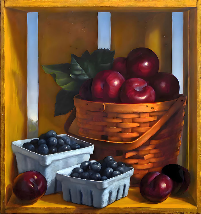 Still Life Oil Painting: The Fruit of Time and the Rhythm of Life